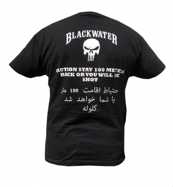 T-Shirt Blackwater in Schwarz beide Seitenbedruckt